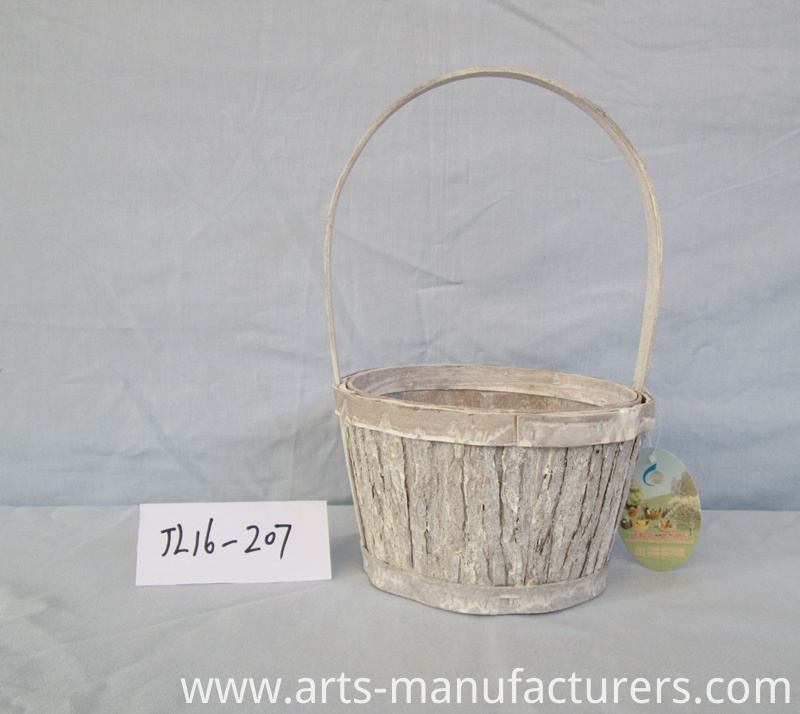 wood bark flower pot wood bark flower pot
